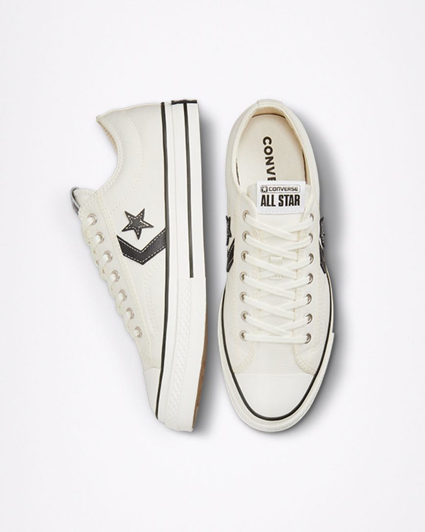 Women's Converse Star Player 76 Low Top Shoes White / Black | AU 58C91V